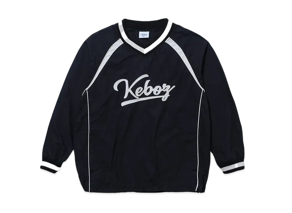 KEBOZ Cotton V Neck Pullover Jacket "Black"