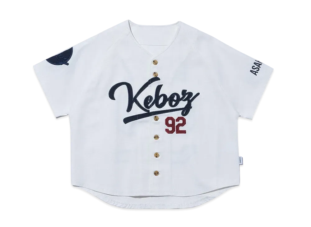 KEBOZ味仙 名古屋限定コラボ ベースボールシャツ ホワイト S KEBOZ味仙 名古屋限定コラボ ベースボールシャツ ホワイト S