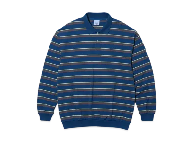 KEBOZ Border L/S Polo "Navy/Gray"
