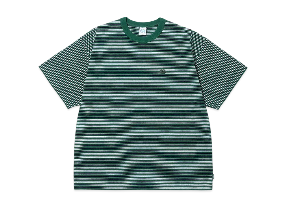 KEBOZ Multi Border S/S Tee "Green/Navy"
