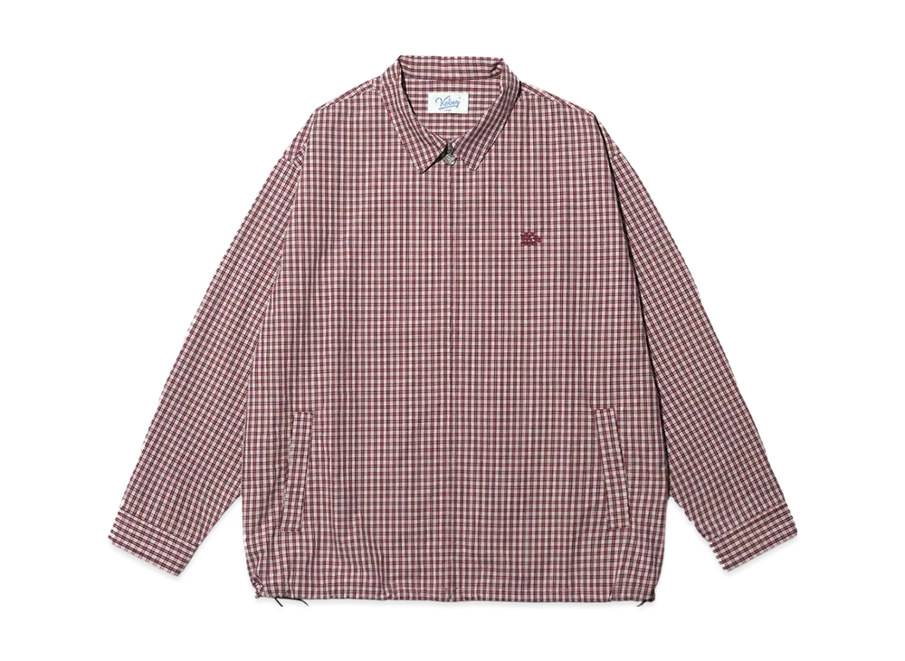 KEBOZ Check Shirt Jacket "Burgundy"