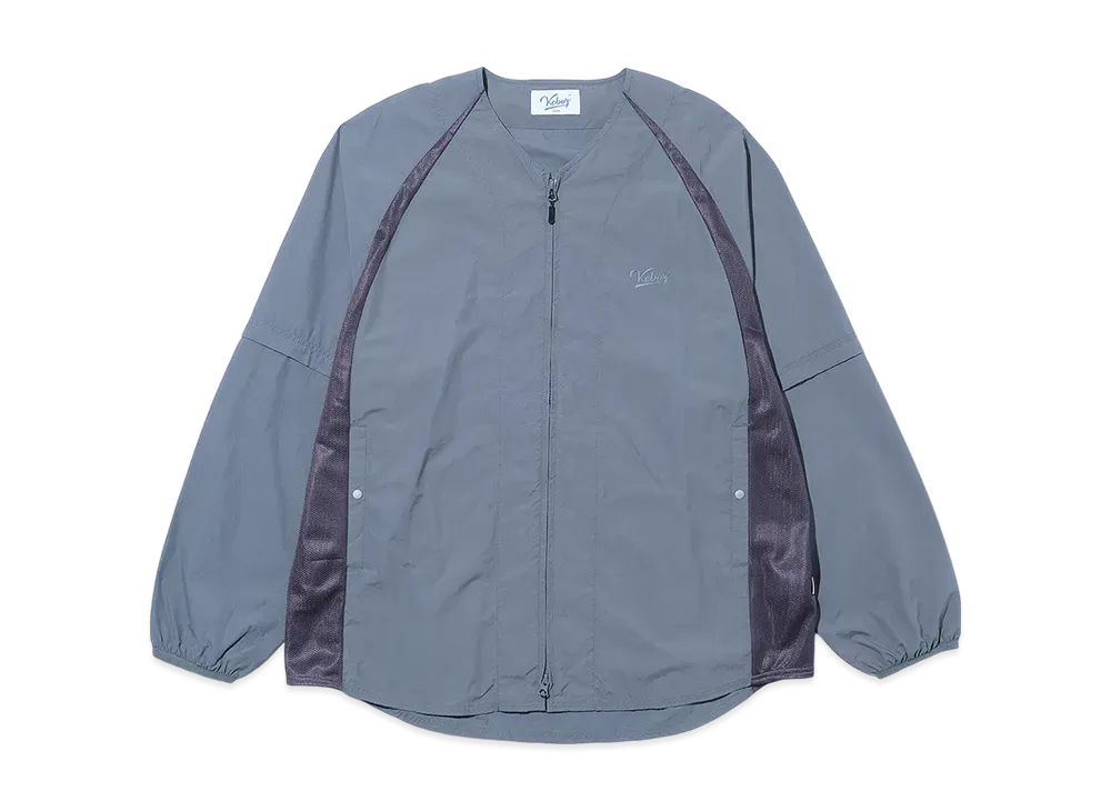 KEBOZ Supplex Convertible Side Mesh Baseball Shirt "Gray"