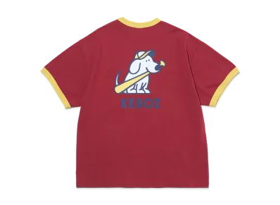 KEBOZ Yik Ringer S/S Tee "Crimson Red"
