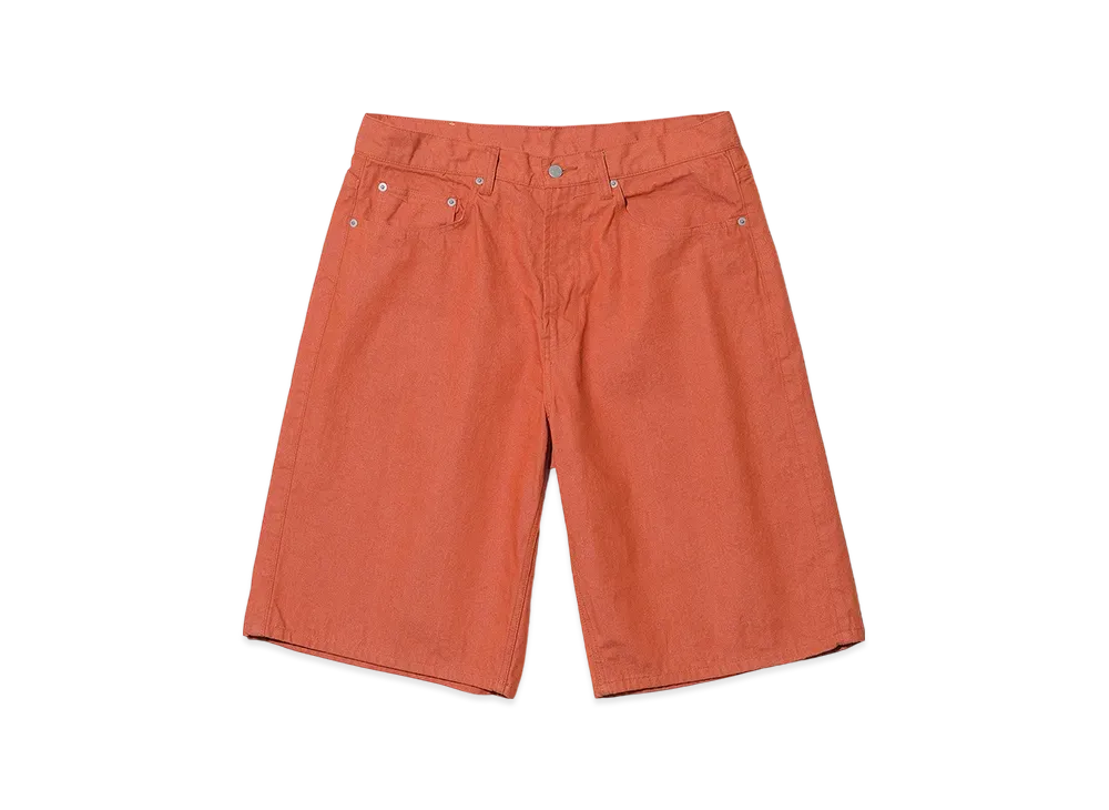 KEBOZ Baggy Fit Denim Shorts "Orange"