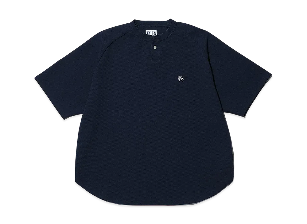 KEBOZ Thermal Henley Neck Tee "Navy"