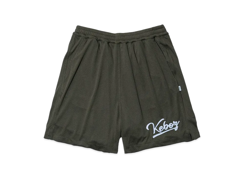KEBOZ Icon Mesh Shorts "Olive"