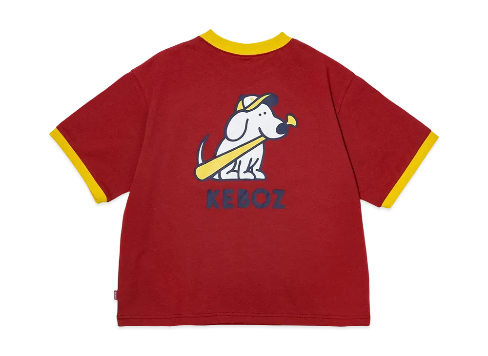 KEBOZ Kids Yik Ringer S/S Tee "Crimson Red"
