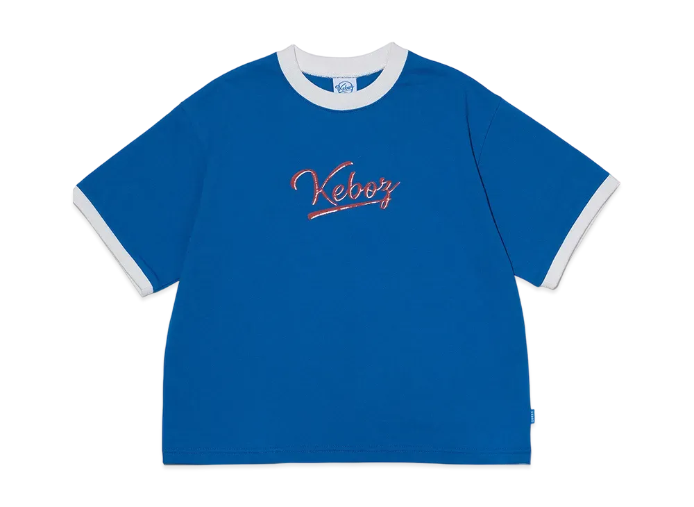 KEBOZ Kids Icon Ringer S/S Tee "Cerulean"