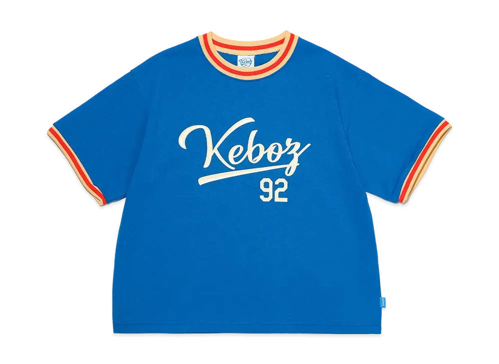 KEBOZ Kids B92 Ringer S/S Tee "Cerulean"