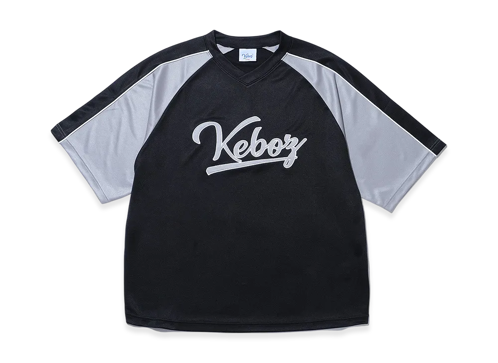 KEBOZ Icon V Neck Sports Tee "Black/Gray"