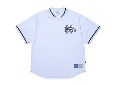 KEBOZ EFG Mesh Baseball Half Zip Jersey "White"
