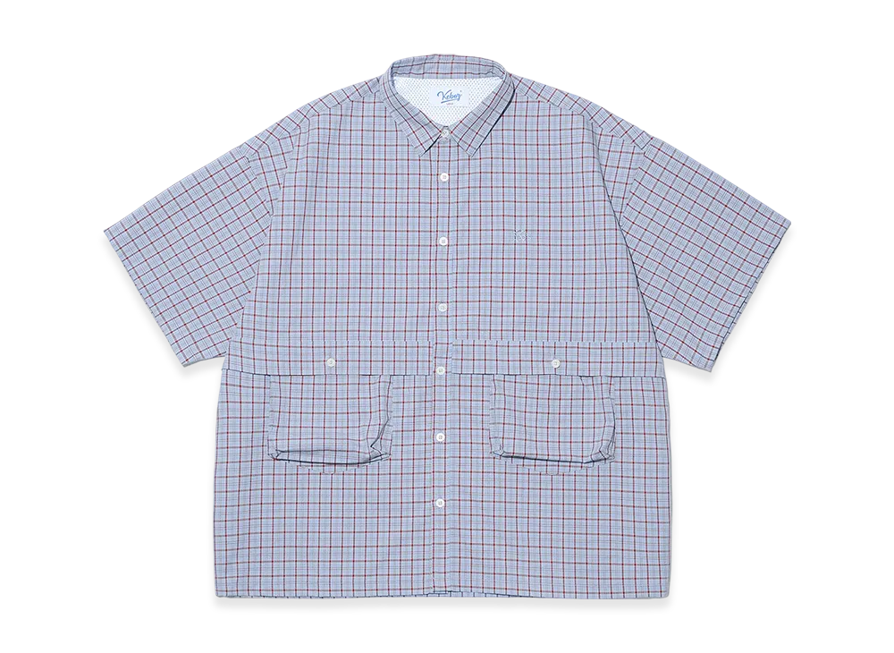 KEBOZ Mini Check S/S Ball Shirt "Blue"