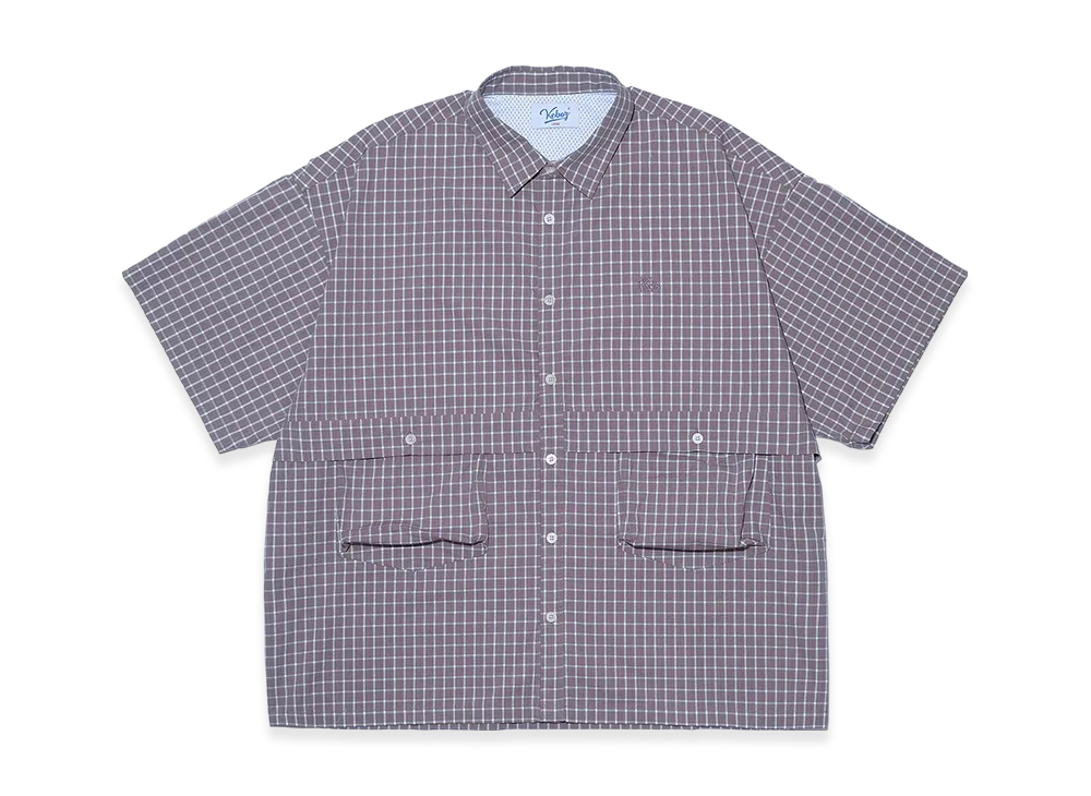 KEBOZ Mini Check S/S Ball Shirt "Gray"