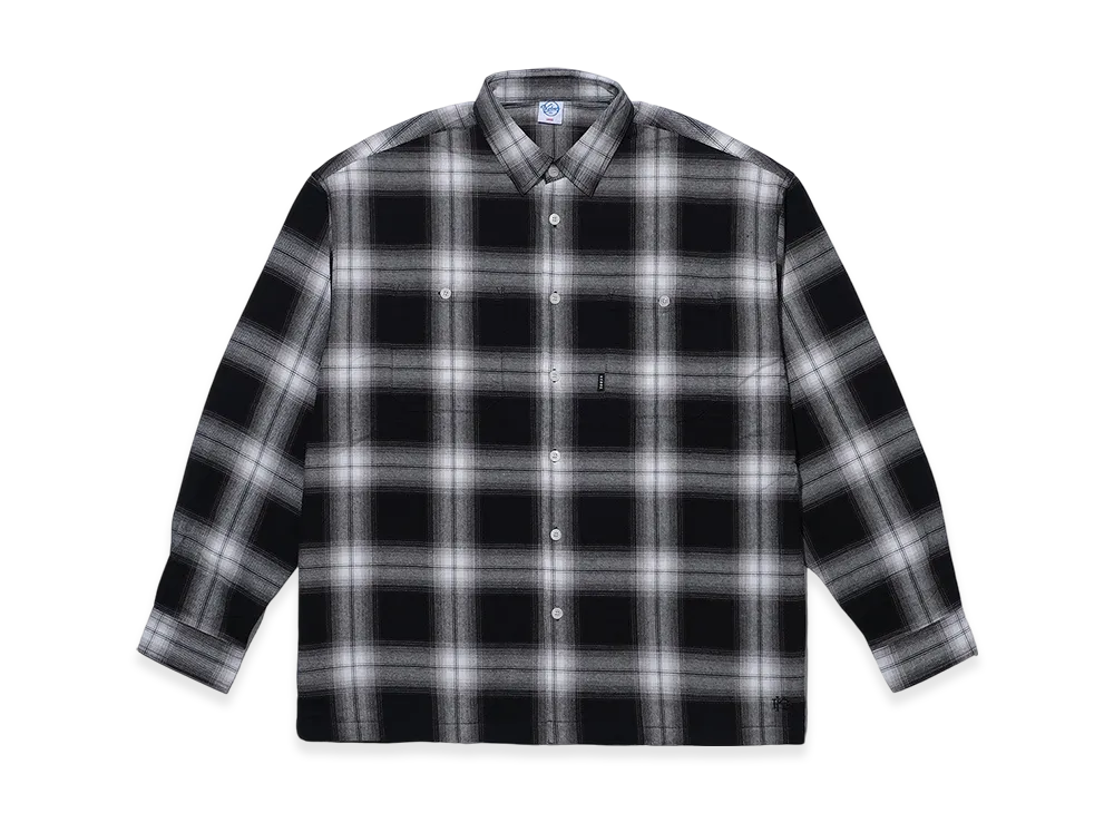 KEBOZ Ombre Check Shirt "Black"