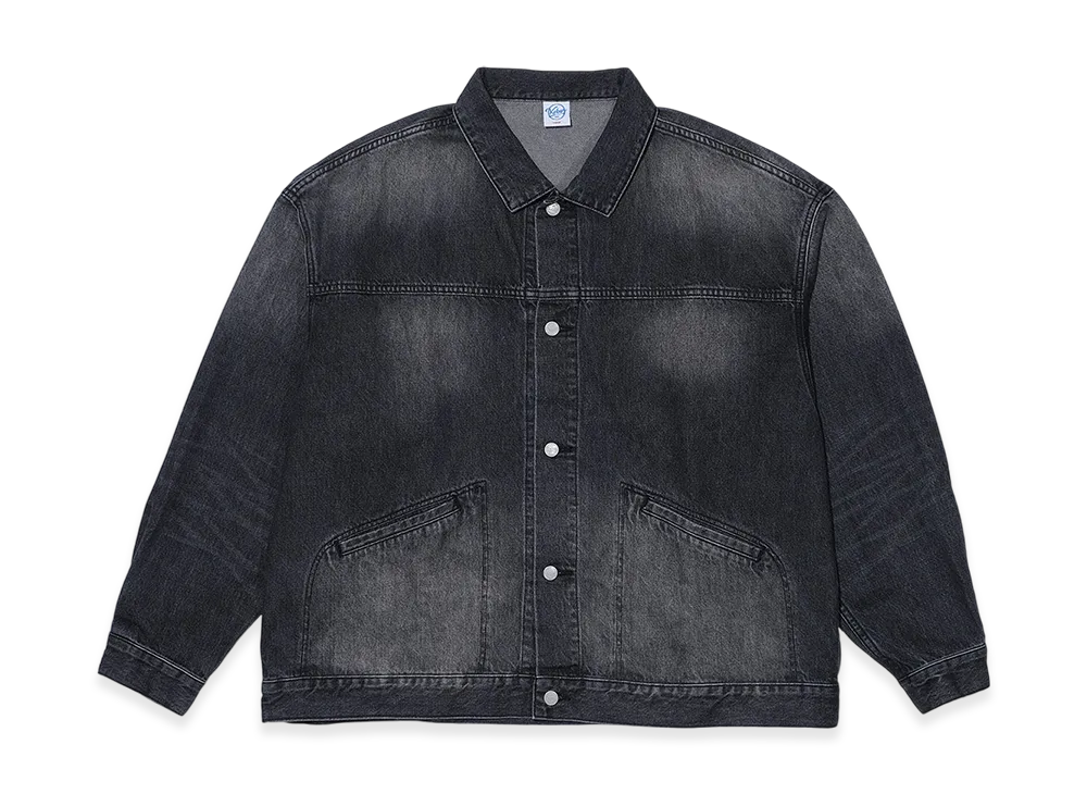 KEBOZ Damaged Denim Jacket "Black"