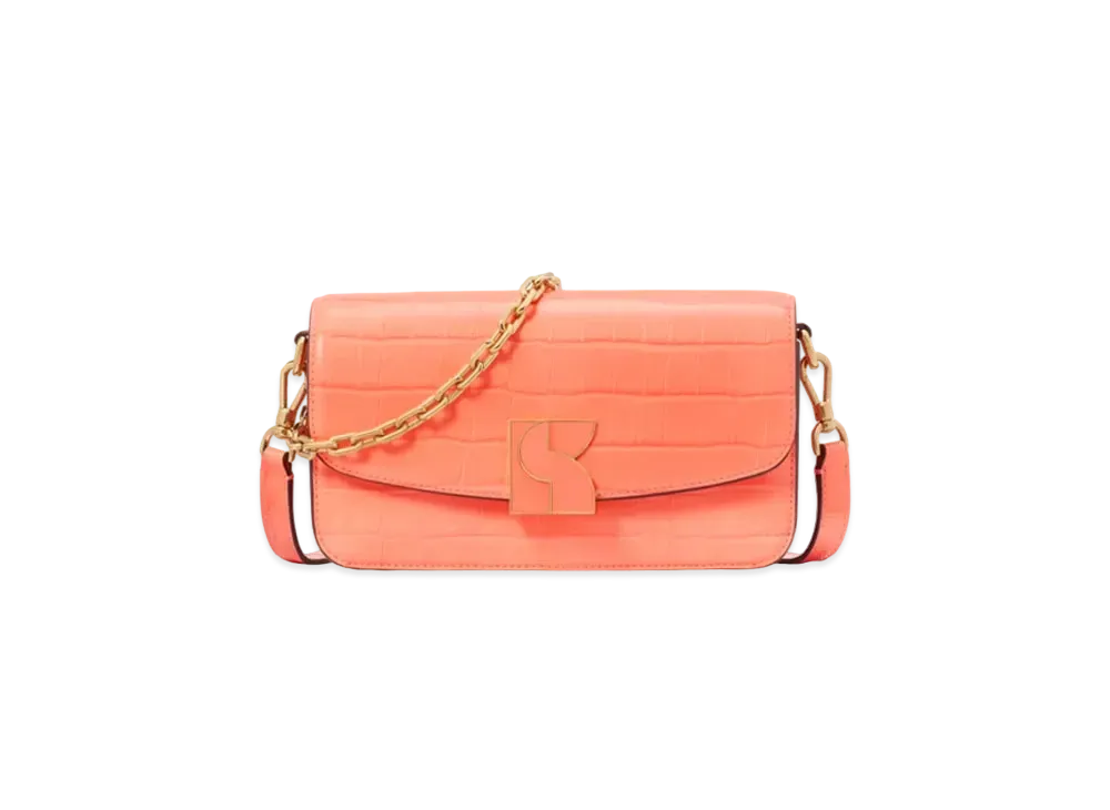 kate spade Dakota Croco Emboss Small Crossbody "Melon Ball"