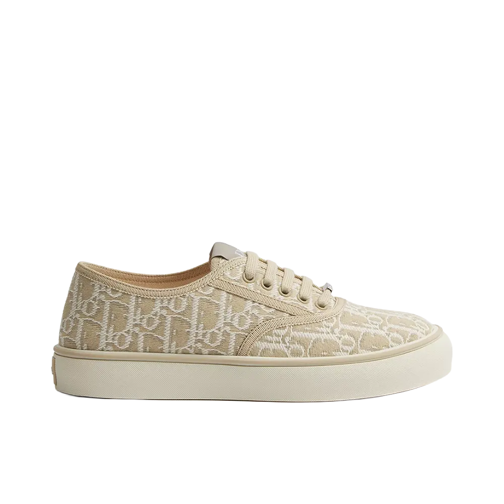 Dior Women's Saltwind Sneaker Dior Oblique Embroidered Cotton "Beige"