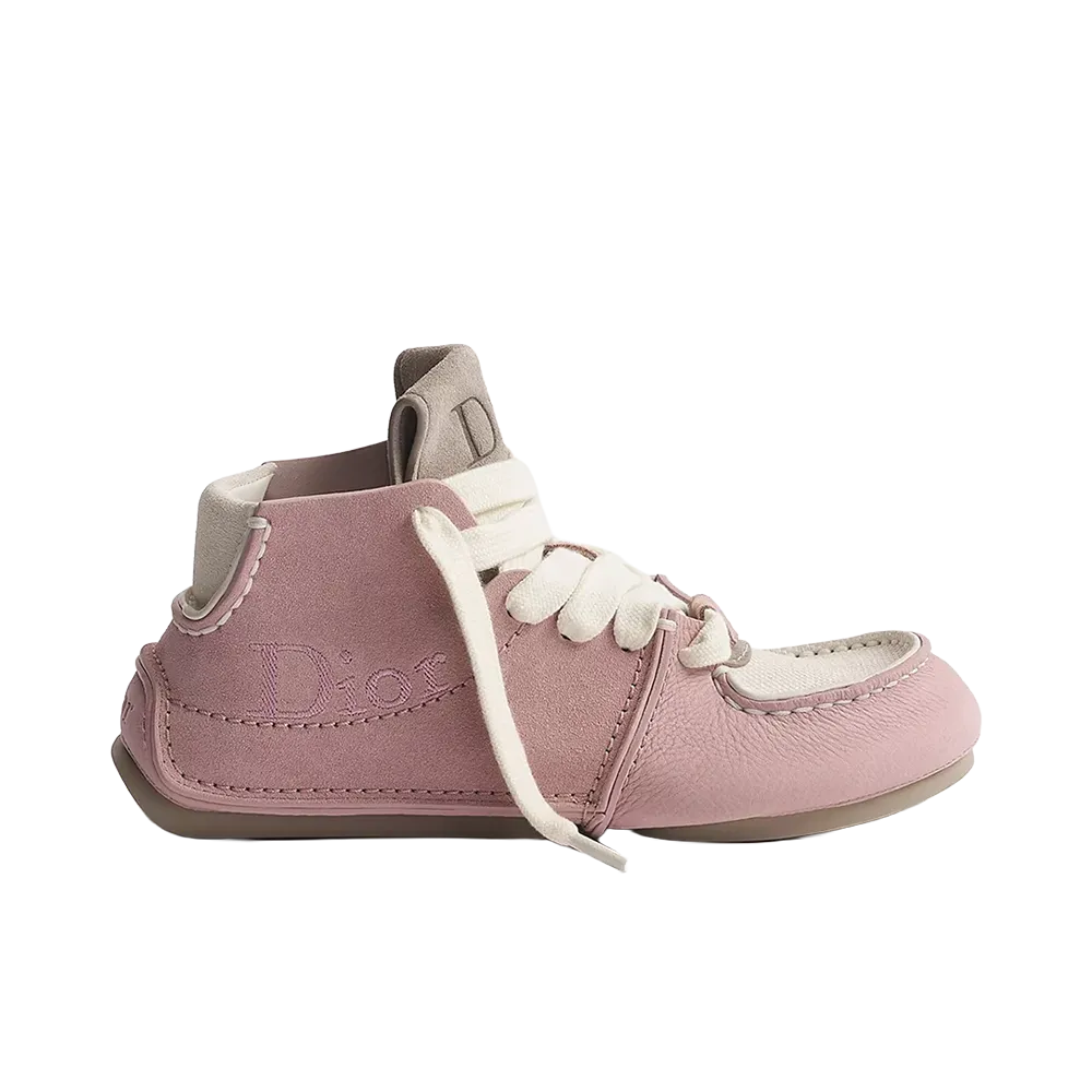 Dior Women's Roadie Laced Boot Suede Calfskin "Pink"