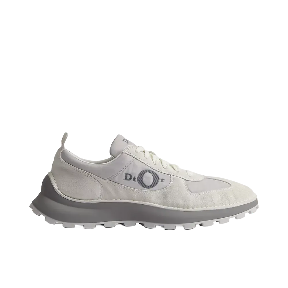 Dior Women's Squash Sneaker Suede Calfskin and Technical Fabric "Gray"