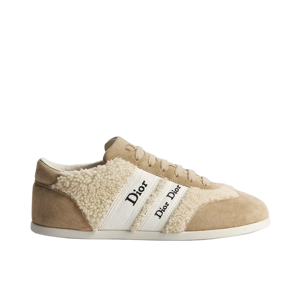 Dior Women's DiorAlps Ribbon Sneaker sheepskin suede calfskin "Beige"