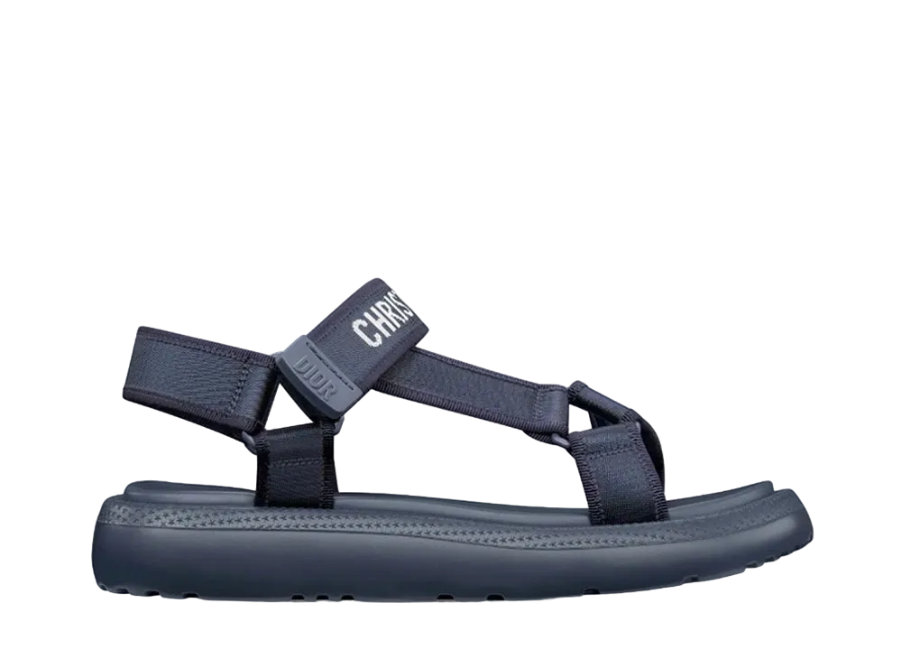 Dior Women's Dioriviera D-Wave Sandal Technical Fabric "Deep Blue"
