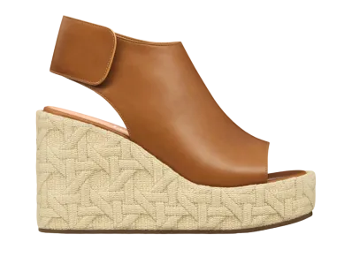 Dior Women's Attitude Dior Wedge Sandal Calfskin "Camel"