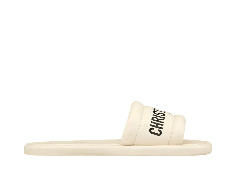 Dior Every-D Slide Embossed Lambskin "White"