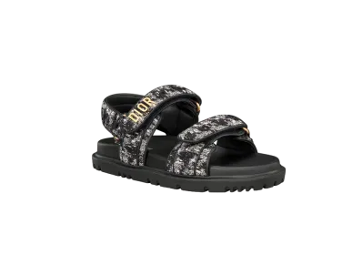 Dior Dioract Sandal Houndstooth Motif Tweed "Black/White"