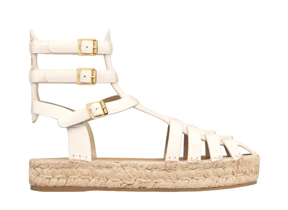 Dior Women's Dioriviera Dior Marine Sandal Calfskin "White"