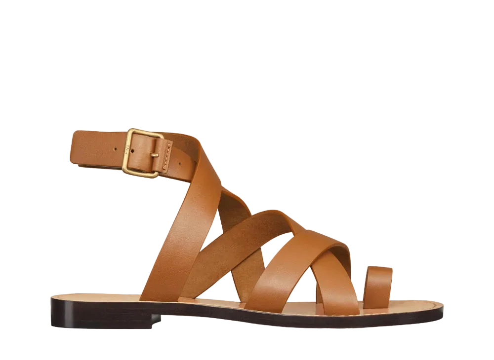 Dior Women's Dioriviera Dior Sun Flip Flops Calfskin "Camel"