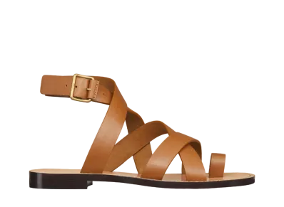 Dior Women's Dioriviera Dior Sun Flip Flops Calfskin "Camel"