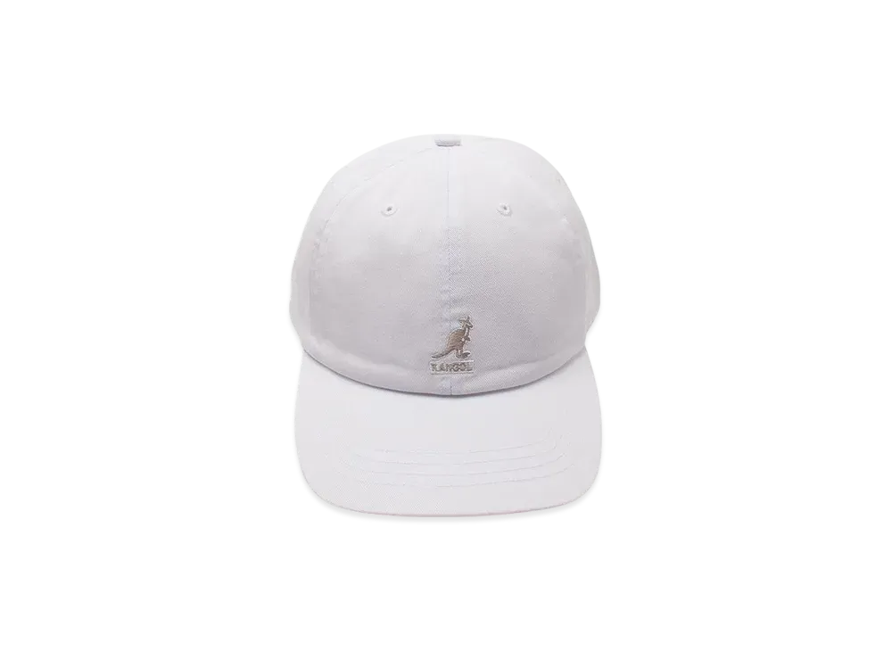 Kangol Washed Baseball Low Cap "White"