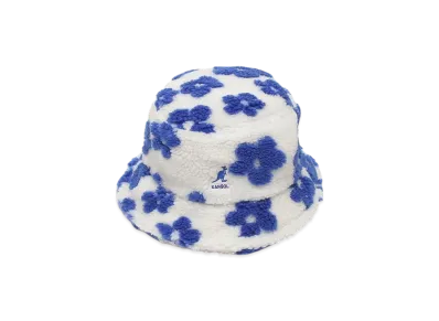 Kangol Floral Fleece Bucket "White Blue"