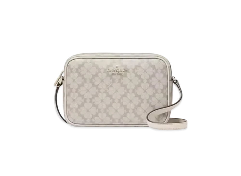 ケイトスペード スペード フラワー コーテッド キャンバス ミニ カメラ バッグ "ダークベージュマルチ" KG489 WVW