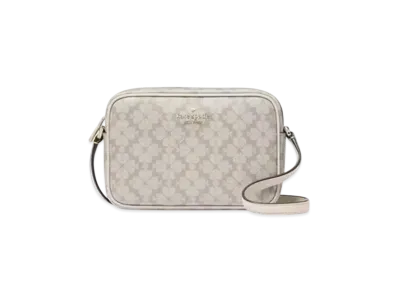 kate spade Spade Flower Coated Canvas Mini Camera Bag "Dark Beige Multi"