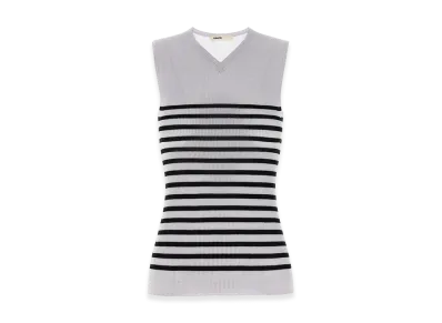 KHAITE Women's 'Renato' Top "Black/White"