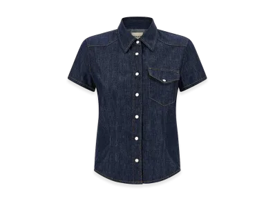 KHAITE Women's 'Cavazos' Shirt "Blue"