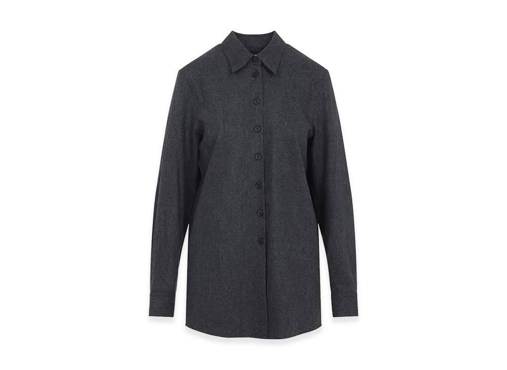 KHAITE Women's Wool Blend Auryn Shirt "Gray"