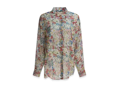 KHAITE Women's Relaxed Fit Chiffon Goya Shirt "Cream"