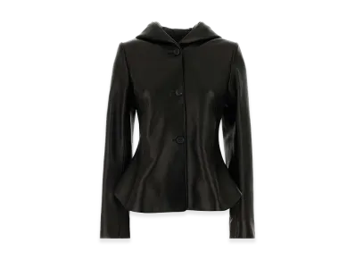 KHAITE Women's Leather June Jacket "Black"