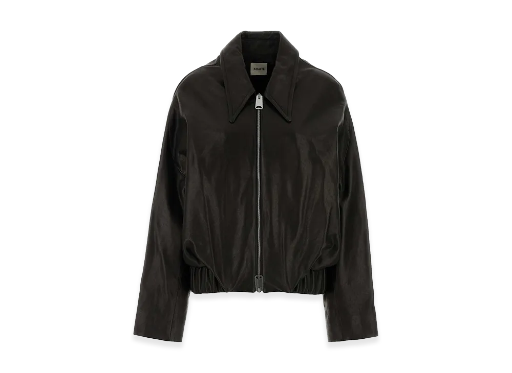 KHAITE Women's Leather Oversize Odin Jacket "Black"