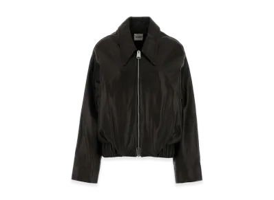 KHAITE Women's Leather Oversize Odin Jacket "Black"