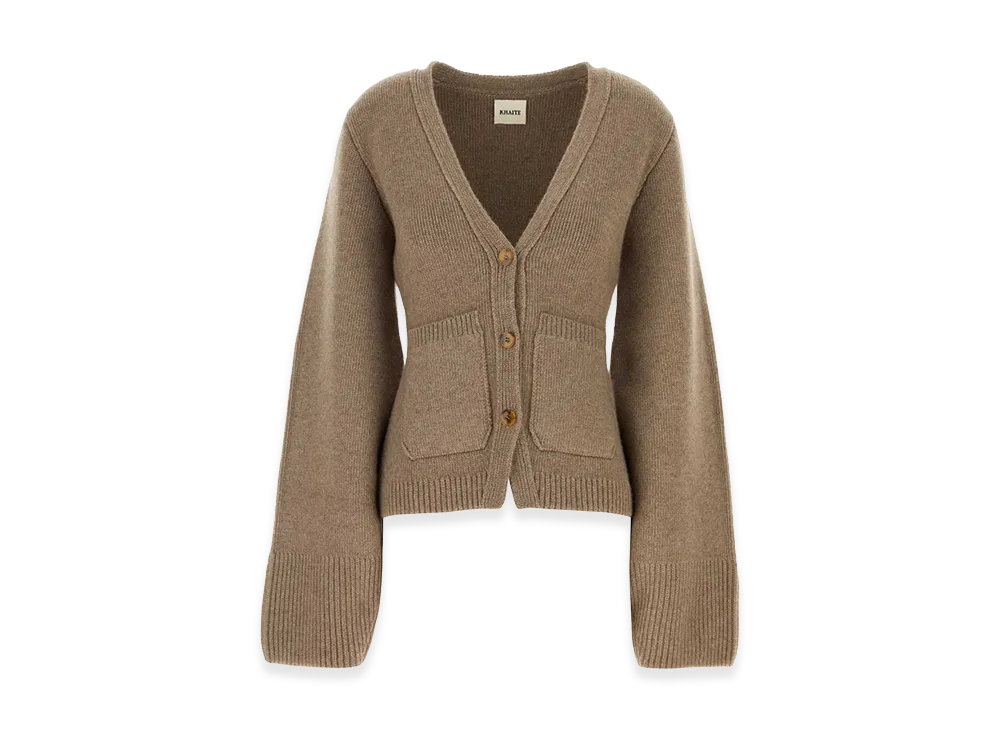 KHAITE Women's Cashmere Scarlet Cardigan "Beige"