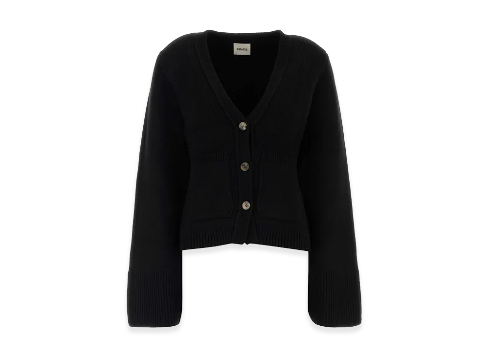 KHAITE Women's Cardigan Scarlet In Cashmere Nero "Black"