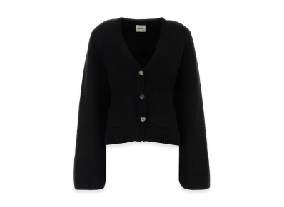 KHAITE Women's Cardigan Scarlet In Cashmere Nero "Black"