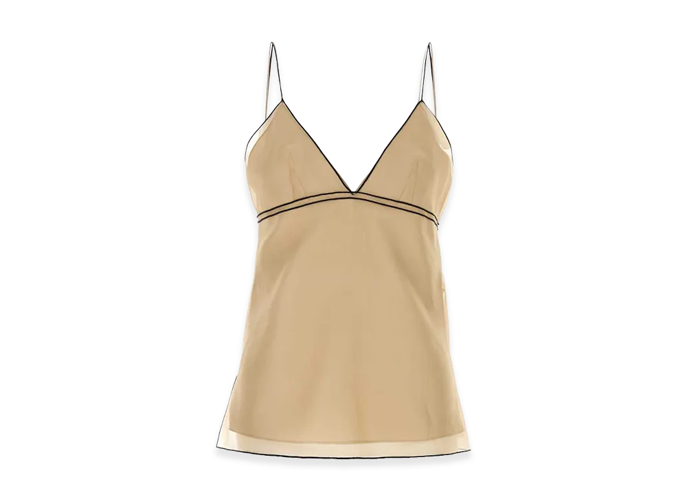 KHAITE Women's Organza Timy Top "Beige"