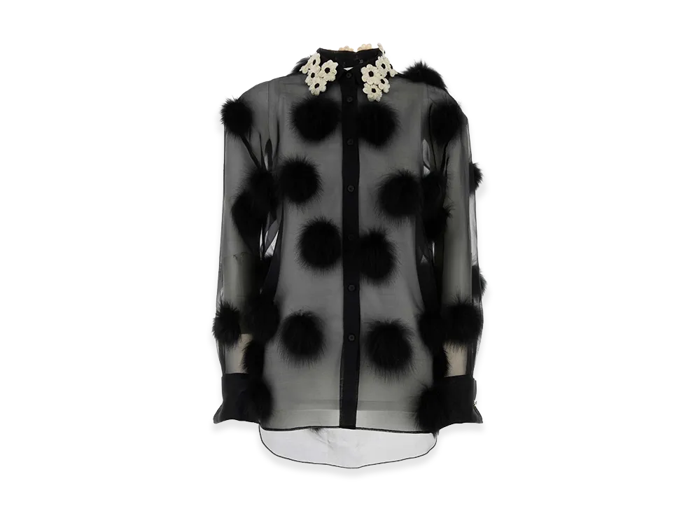 KHAITE Women's Organza Shirt "Black"