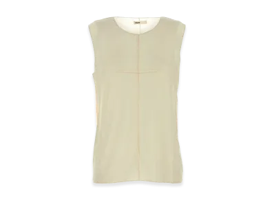 KHAITE Women's Stretch Cupro Allo Top "Cream/Yellow"