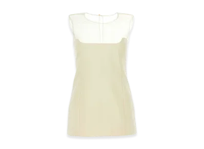 KHAITE Women's Cotton Blend Top "Ivory/White"