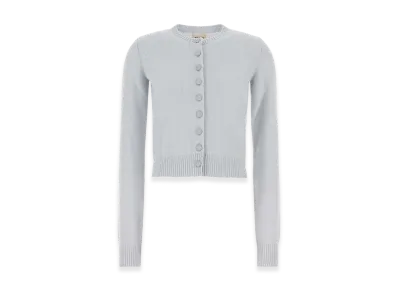 KHAITE Women's Cashmere Everheart Cardigan "Light Blue"